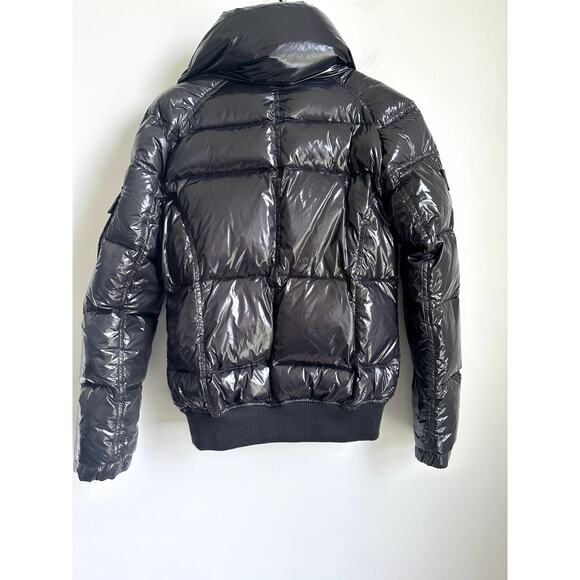 SAM Freestyle Bomber Jacker Puffer Black Shiny Size Medium - Picture 5 of 12